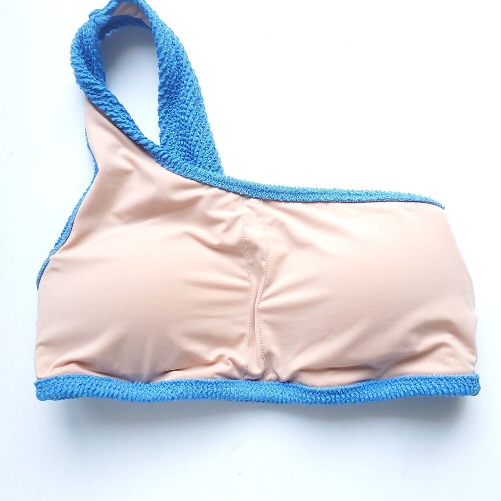 J Crew Bikini Set 2 Piece Swimsuit 1 Shoulder Padded Top XS High Rise Bottom S - Picture 3 of 11